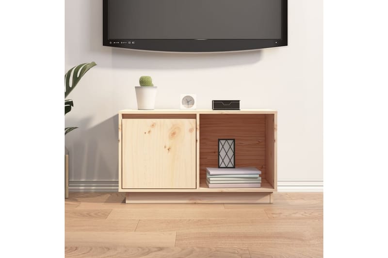 TV-taso 74x35x44 cm täysi mänty - Ruskea - Huonekalut - TV- & Mediakalusteet - Tv taso & Mediataso