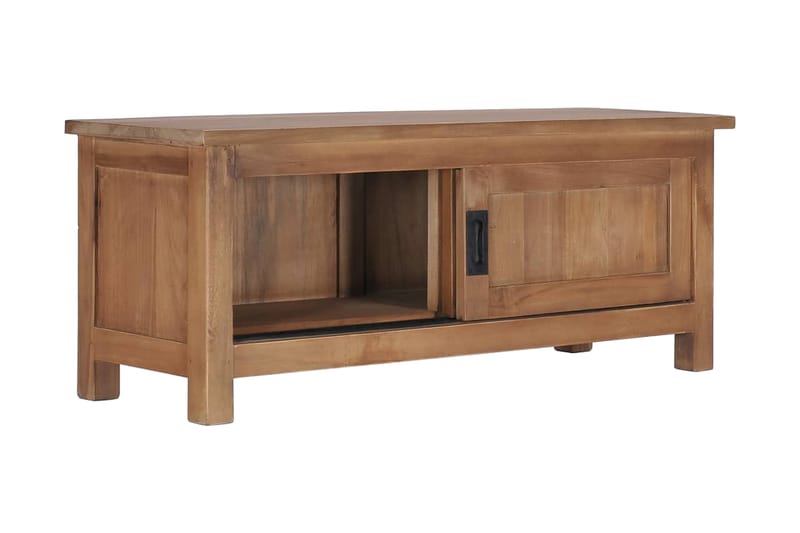 TV-taso 90x30x35 cm täysi tiikki - Huonekalut - TV- & Mediakalusteet - Tv taso & Mediataso