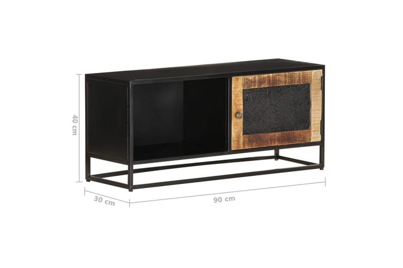 TV-taso 90x30x40 cm karkea mangopuu - Ruskea - Huonekalut - TV- & Mediakalusteet - Tv taso & Mediataso