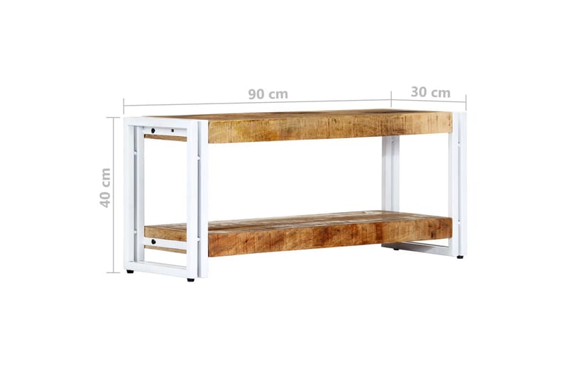 TV-taso 90x30x40cm cm täysi mangopuu - Ruskea - Huonekalut - TV- & Mediakalusteet - Tv taso & Mediataso
