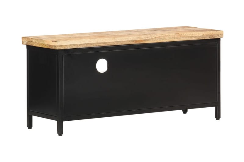 TV-taso 90x30x41 cm karkea mangopuu - Musta - Huonekalut - TV- & Mediakalusteet - Tv taso & Mediataso
