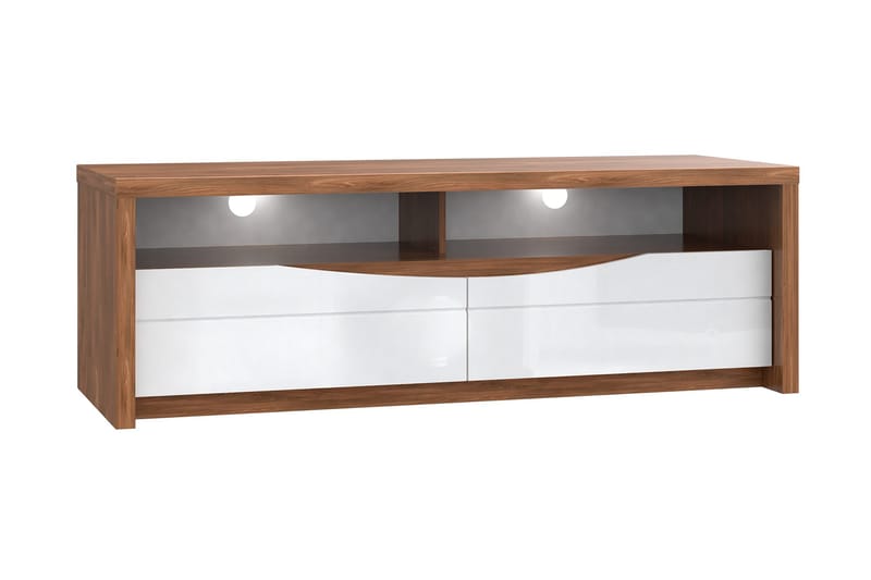 TV-taso Ajanel 148 cm, Ruskea/Valkoinen