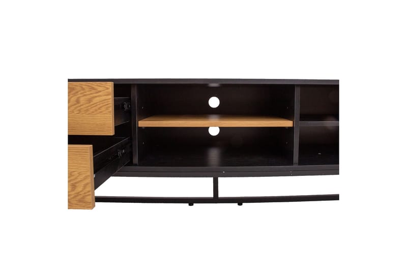 TV-taso Amsterdam 160 cm Tammi/Musta - Huonekalut - TV- & Mediakalusteet - Tv taso & Mediataso