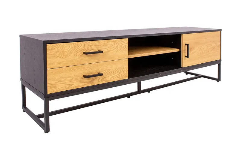 TV-taso Amsterdam 160 cm Tammi/Musta, undefined