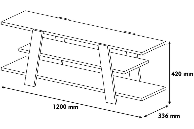 TV-taso Amtorp 120 cm - Ruskea - Huonekalut - TV- & Mediakalusteet - Tv taso & Mediataso