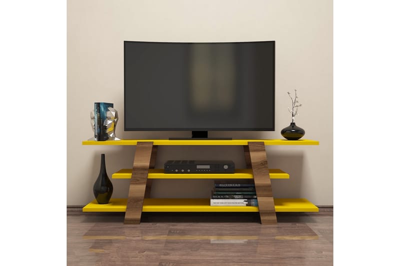 TV-taso Amtorp 120 cm - Ruskea/Keltainen - Huonekalut - TV- & Mediakalusteet - Tv taso & Mediataso