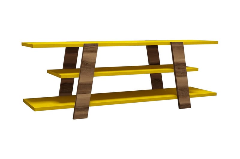 TV-taso Amtorp 120 cm - Ruskea/Keltainen - Huonekalut - TV- & Mediakalusteet - Tv taso & Mediataso