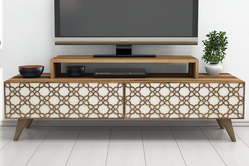 TV-taso Amtorp 140 cm - Ruskea - Huonekalut - TV- & Mediakalusteet - Tv taso & Mediataso