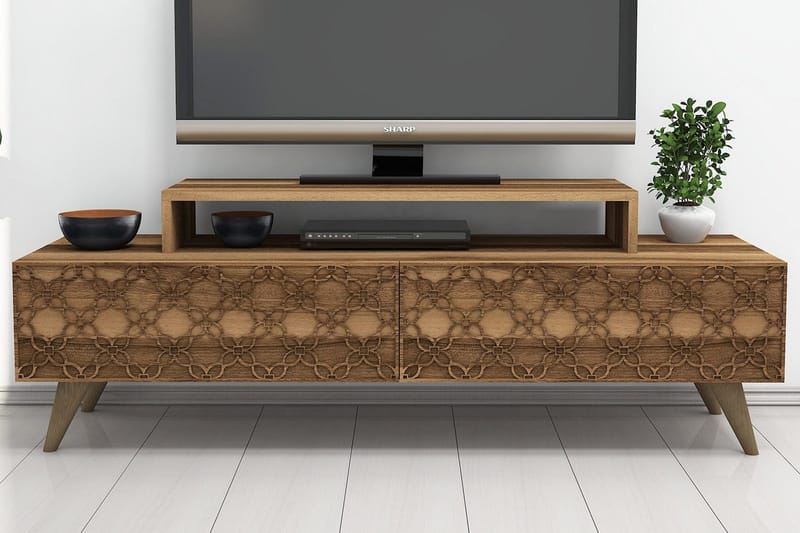 TV-taso Amtorp 140 cm - Ruskea - Huonekalut - TV- & Mediakalusteet - Tv taso & Mediataso