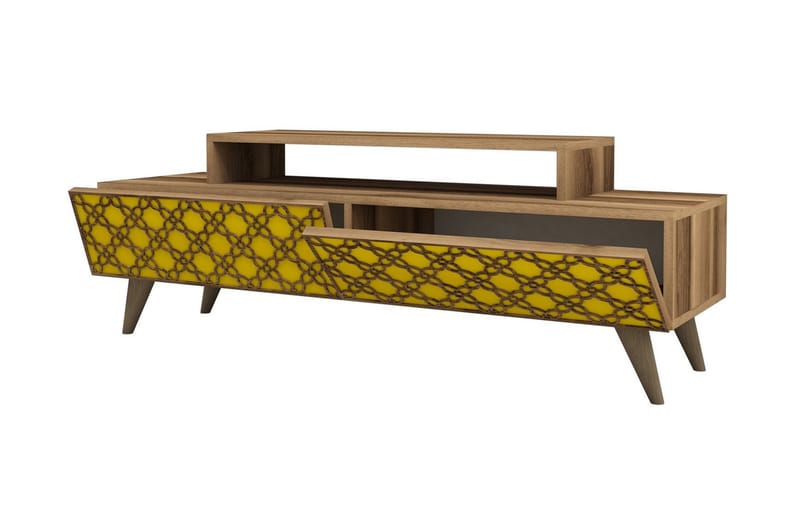 TV-taso Amtorp 140 cm - Ruskea/Keltainen - Huonekalut - TV- & Mediakalusteet - Tv taso & Mediataso