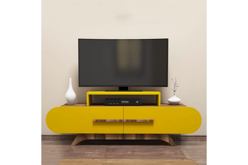 TV-taso Amtorp 145 cm - Ruskea/Keltainen - Huonekalut - TV- & Mediakalusteet - Tv taso & Mediataso