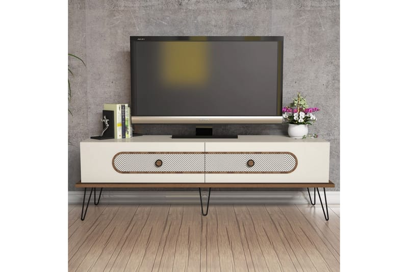 TV-taso Amtorp 145 cm - Ruskea/Valkoinen - Huonekalut - TV- & Mediakalusteet - Tv taso & Mediataso