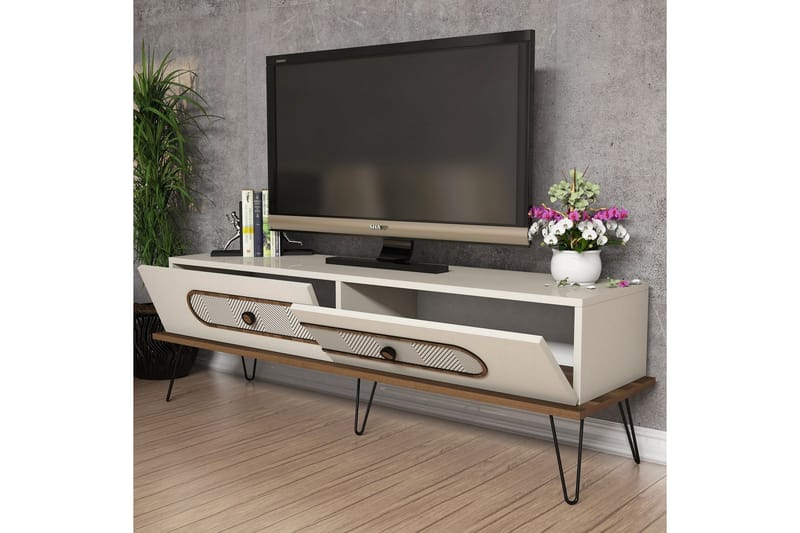 TV-taso Amtorp 145 cm - Ruskea/Valkoinen - Huonekalut - TV- & Mediakalusteet - Tv taso & Mediataso