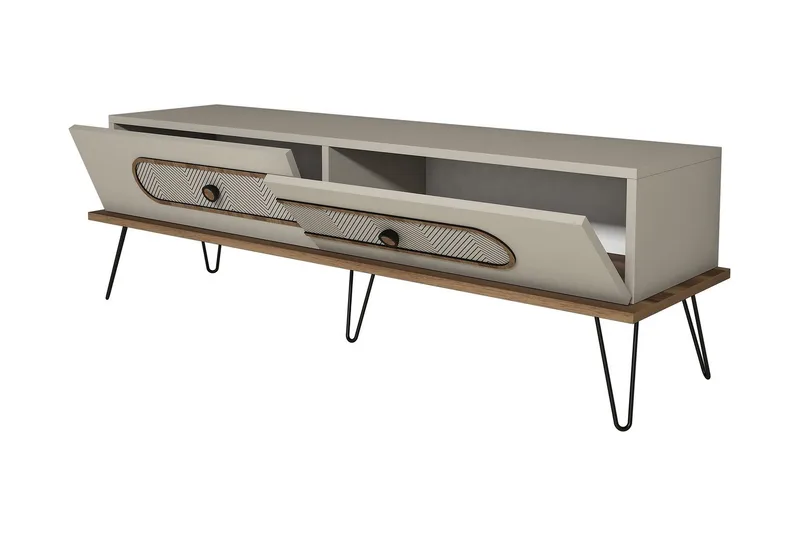 TV-taso Amtorp 145 cm - Ruskea/Valkoinen - Huonekalut - TV- & Mediakalusteet - Tv taso & Mediataso