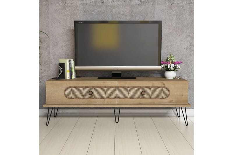 TV-taso Amtorp 145 cm - Vaaleanruskea - Huonekalut - TV- & Mediakalusteet - Tv taso & Mediataso