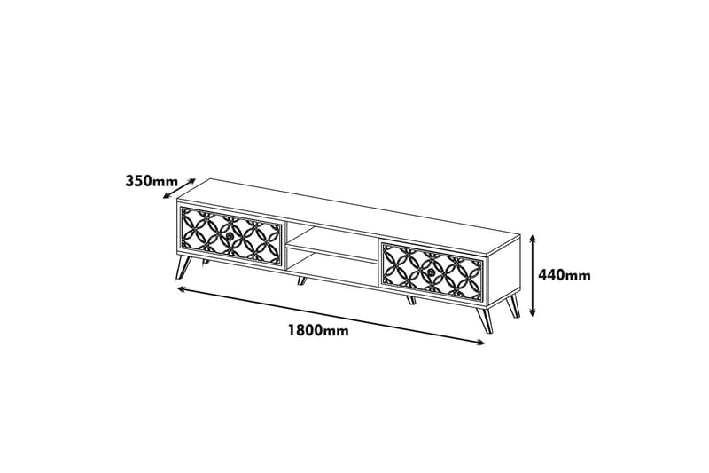 TV-taso Amtorp 180 cm - Ruskea - Huonekalut - TV- & Mediakalusteet - Tv taso & Mediataso