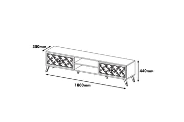 TV-taso Amtorp 180 cm - Ruskea/Harmaa - Huonekalut - TV- & Mediakalusteet - Tv taso & Mediataso
