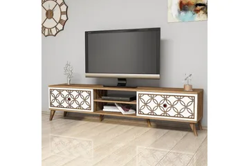 TV-taso Amtorp 180 cm - Ruskea/Valkoinen - Huonekalut - TV- & Mediakalusteet - Tv taso & Mediataso