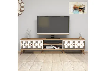 TV-taso Amtorp 180 cm - Ruskea/Valkoinen - Huonekalut - TV- & Mediakalusteet - Tv taso & Mediataso