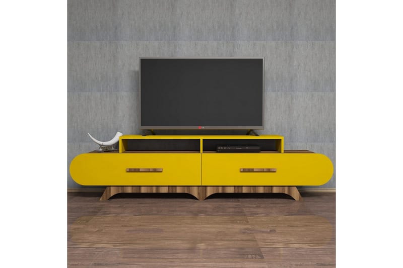 TV-taso Amtorp 205 cm - Ruskea/Keltainen - Huonekalut - TV- & Mediakalusteet - Tv taso & Mediataso