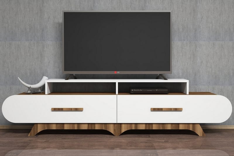 TV-taso Amtorp 205 cm - Ruskea/Valkoinen - Huonekalut - TV- & Mediakalusteet - Tv taso & Mediataso
