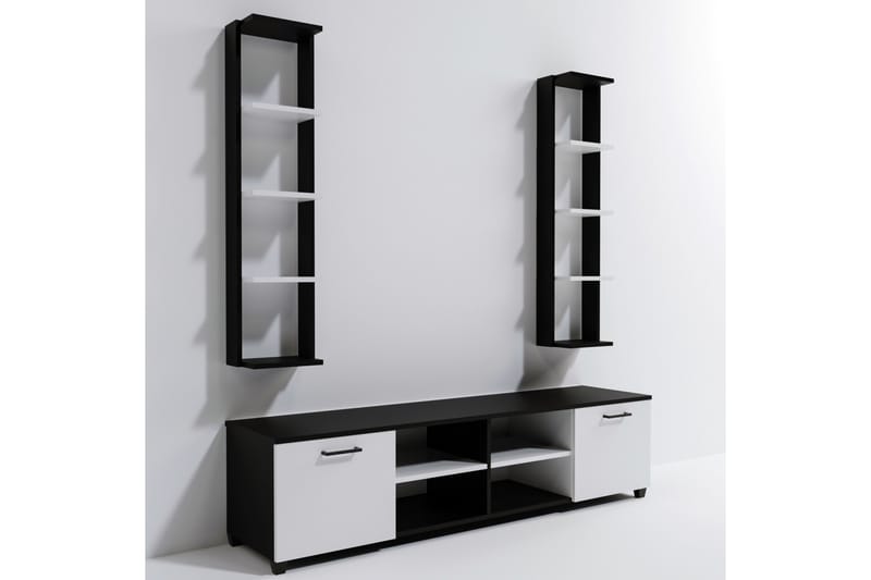 TV-taso Ancelle 180 cm - Musta/Valkoinen - Huonekalut - TV- & Mediakalusteet - Tv taso & Mediataso