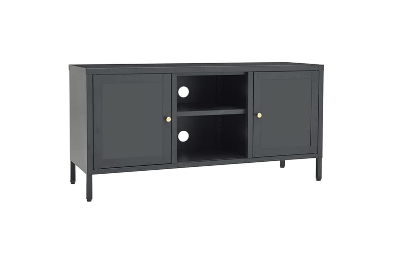 TV-taso antrasiitti 105x35x52 cm teräs ja lasi - Antrasiitti - Huonekalut - TV- & Mediakalusteet - Tv taso & Mediataso