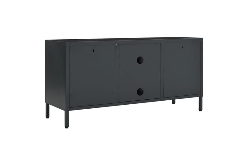 TV-taso antrasiitti 105x35x52 cm teräs ja lasi - Antrasiitti - Huonekalut - TV- & Mediakalusteet - Tv taso & Mediataso