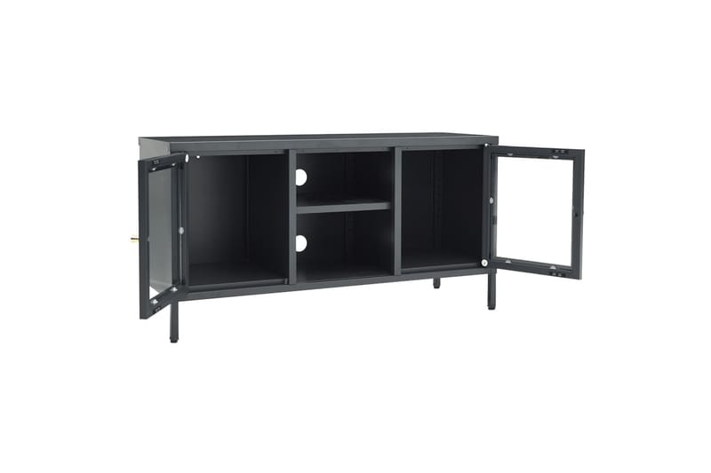 TV-taso antrasiitti 105x35x52 cm teräs ja lasi - Antrasiitti - Huonekalut - TV- & Mediakalusteet - Tv taso & Mediataso