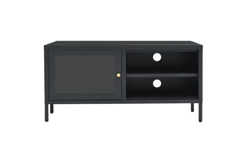 TV-taso antrasiitti 90x30x44 cm teräs ja lasi - Antrasiitti - Huonekalut - TV- & Mediakalusteet - Tv taso & Mediataso