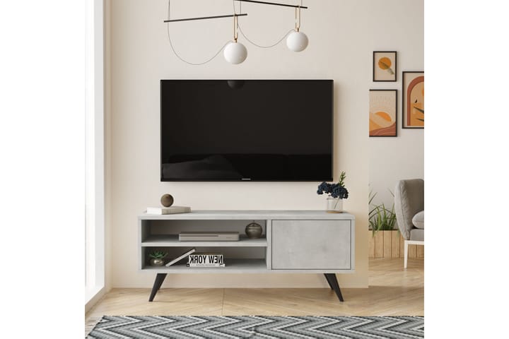 TV-taso Anysa 110 cm - Kiven harmaa - Tv taso & Mediataso