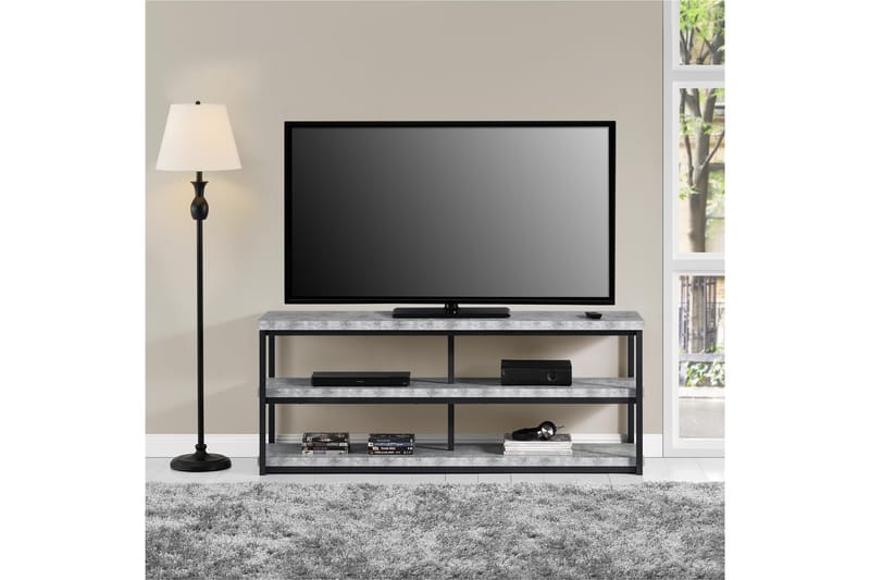 TV-taso Ashlar 160x41,9 cm Vaaleanharmaa - Dorel Home - Huonekalut - TV- & Mediakalusteet - Tv taso & Mediataso