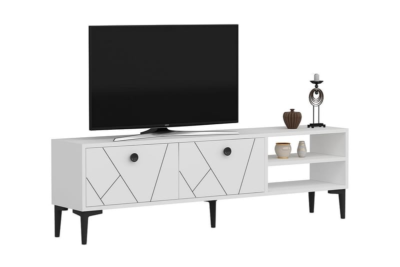 TV-taso Asshai 150 cm - Valkoinen - Huonekalut - TV- & Mediakalusteet - Tv taso & Mediataso