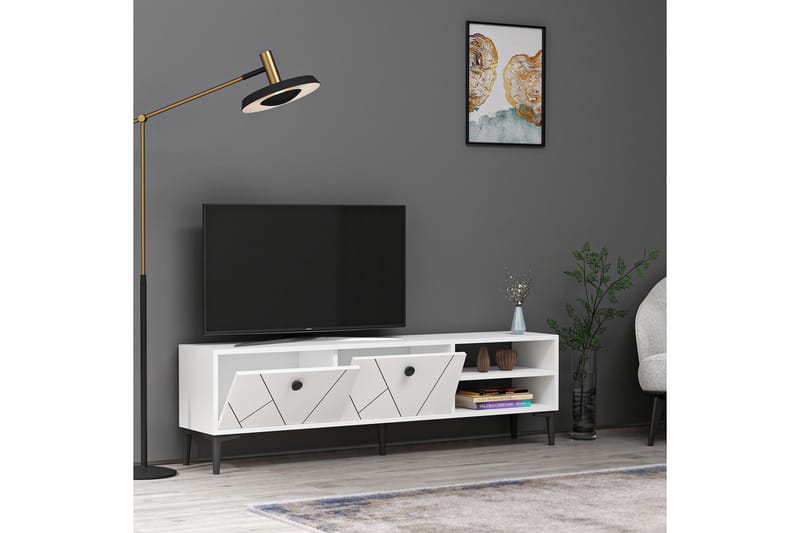 TV-taso Asshai 150 cm - Valkoinen - Huonekalut - TV- & Mediakalusteet - Tv taso & Mediataso