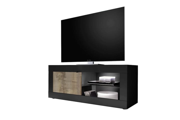 TV-taso Astal 43x140 cm Luonnonväri/Musta - LC SPA - Tv taso & Mediataso