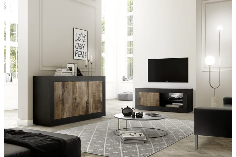 TV-taso Astal 43x140 cm Luonnonväri/Musta - LC SPA - Huonekalut - TV- & Mediakalusteet - Tv taso & Mediataso