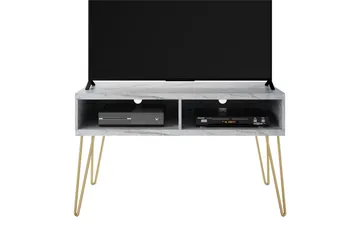 TV-taso Athena 107x50 cm Valkoinen/Marmorikuvio - Novogratz - Huonekalut - TV- & Mediakalusteet - Tv taso & Mediataso
