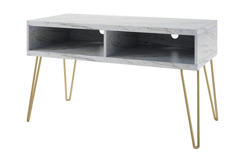 TV-taso Athena 107x50 cm Valkoinen/Marmorikuvio - Novogratz - Huonekalut - TV- & Mediakalusteet - Tv taso & Mediataso