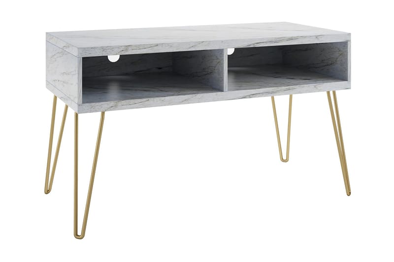 TV-taso Athena 107x50 cm Valkoinen/Marmorikuvio, Novogratz