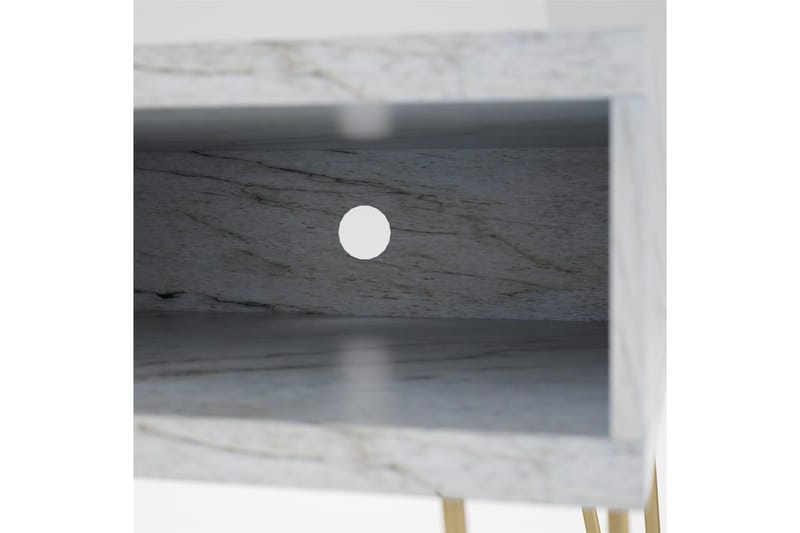 TV-taso Athena 107x50 cm Valkoinen/Marmorikuvio - Novogratz - Huonekalut - TV- & Mediakalusteet - Tv taso & Mediataso