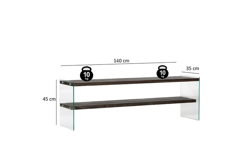 Tv-taso Banize 140 cm - Antrasiitti - Huonekalut - TV- & Mediakalusteet - Tv taso & Mediataso