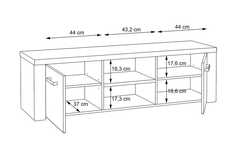 TV-taso Bankso 151 cm - Ruskea - Huonekalut - TV- & Mediakalusteet - Tv taso & Mediataso
