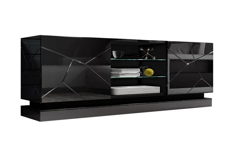 TV-taso Barjols 160 cm, Musta