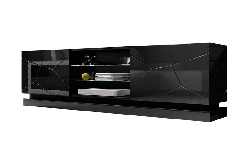 TV-taso Barjols 200 cm, Musta