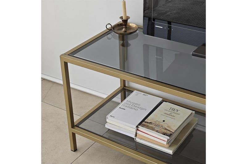 Tv-taso Basico 130 cm - Kulta - Huonekalut - TV- & Mediakalusteet - Tv taso & Mediataso