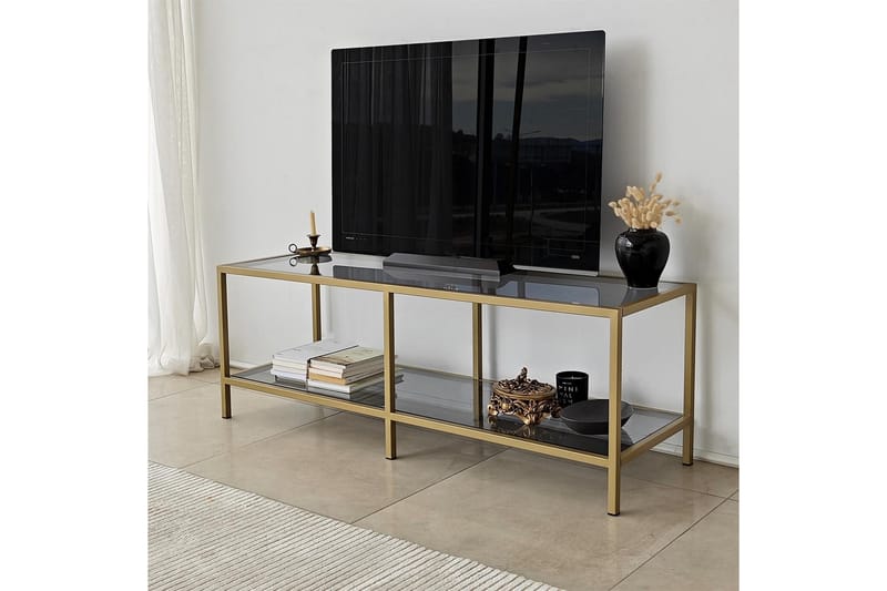 Tv-taso Basico 130 cm - Kulta - Huonekalut - TV- & Mediakalusteet - Tv taso & Mediataso