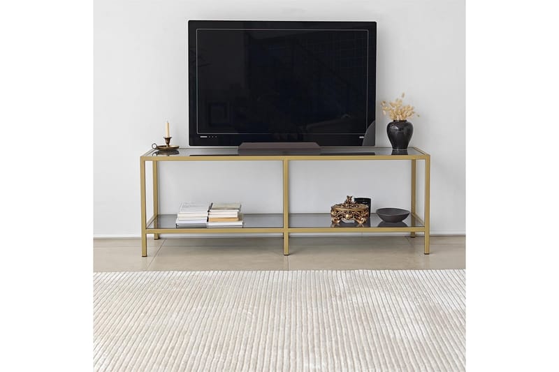 Tv-taso Basico 130 cm - Kulta - Huonekalut - TV- & Mediakalusteet - Tv taso & Mediataso