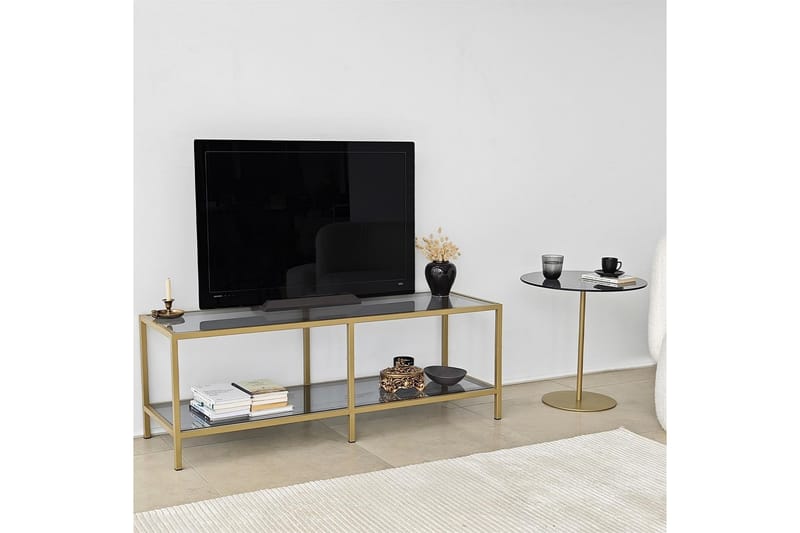 Tv-taso Basico 130 cm - Kulta - Huonekalut - TV- & Mediakalusteet - Tv taso & Mediataso