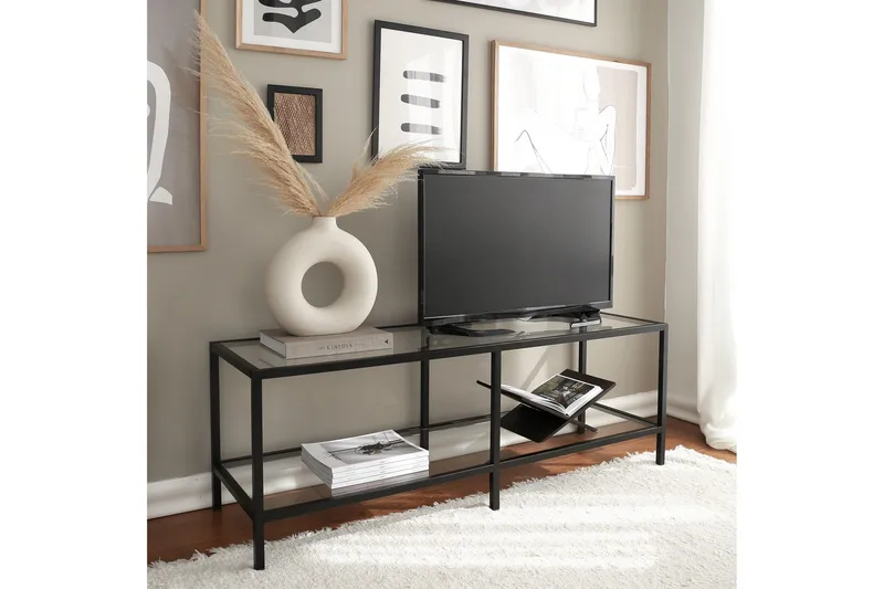 TV-taso Basico 130 cm - Musta - Huonekalut - TV- & Mediakalusteet - Tv taso & Mediataso
