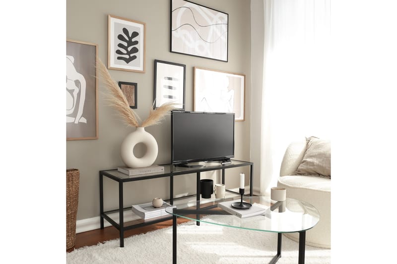 TV-taso Basico 130 cm - Musta - Huonekalut - TV- & Mediakalusteet - Tv taso & Mediataso